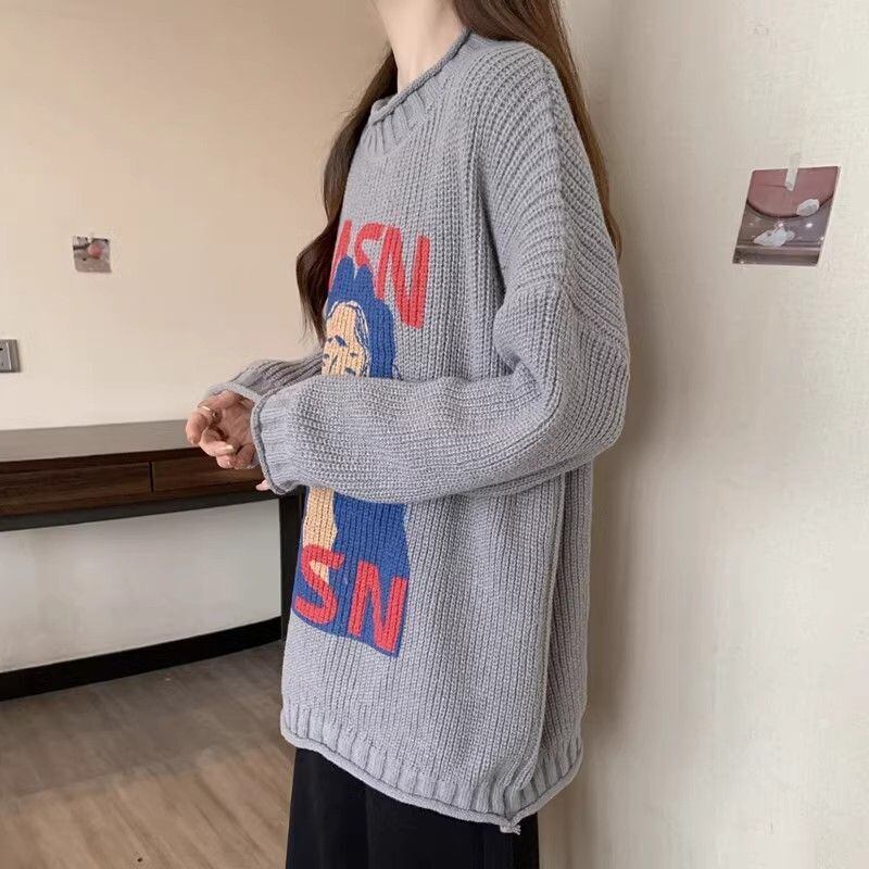 大活躍 高見えデザイン スタイルアップ効果抜群 4色選択 ニットトップスE-9827