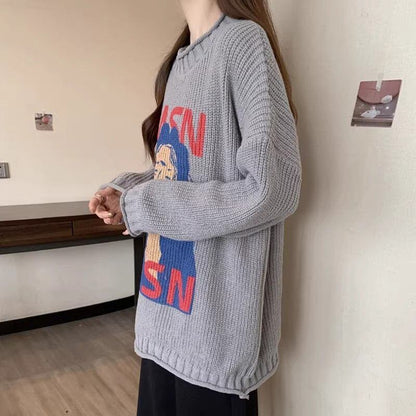 大活躍 高見えデザイン スタイルアップ効果抜群 4色選択 ニットトップスE-9827