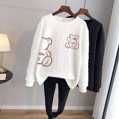 絶対流行  柔らかくて優しい印象  カジュアル   2色 スウェット  E-12229