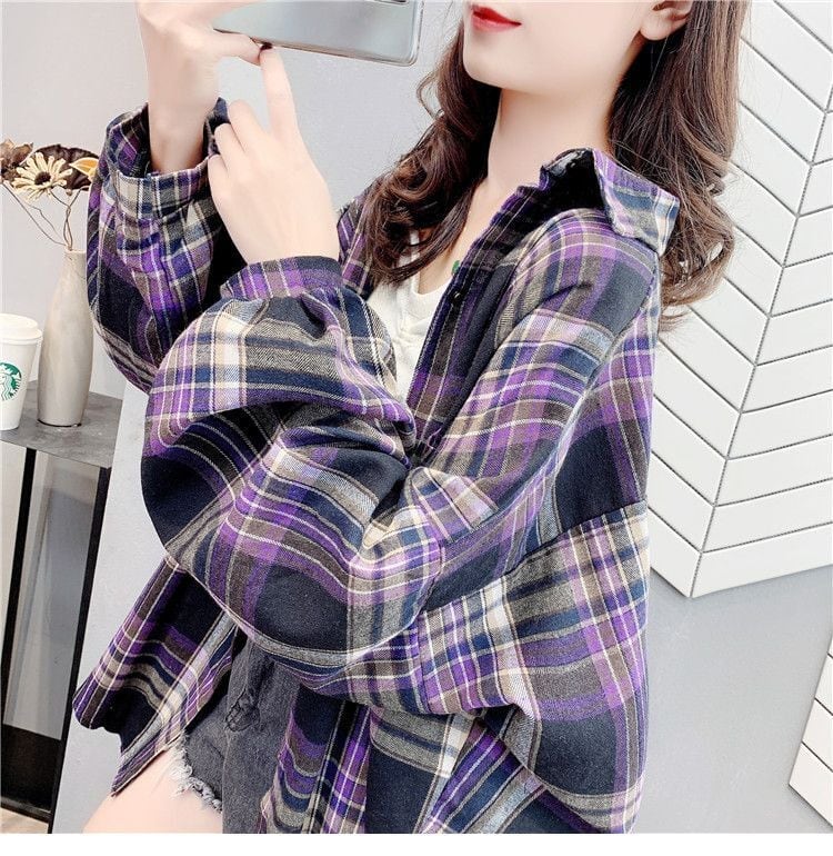 定番シンプル チェック柄 アクティブも綺麗も叶う シャツ E-9235