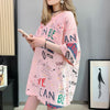 スタイリッシュ 一目惚れ 切り替え プリント Tシャツ カットソー＜ins-3540＞