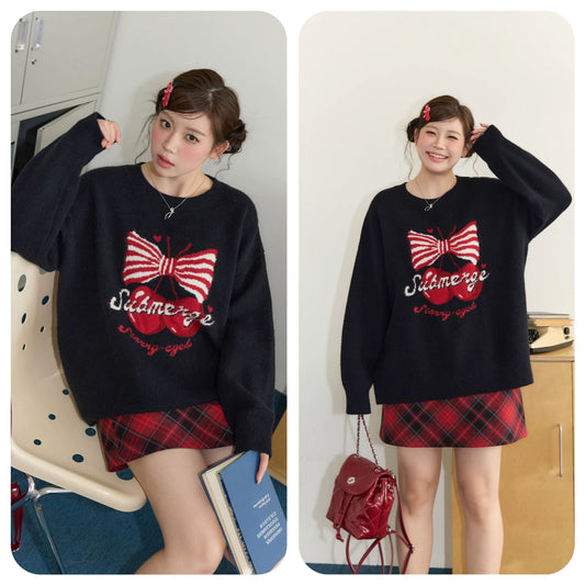 流行新作 美人度アップ 目を奪われる デザイン性抜群 ニットトップスⅹミニスカートセットアップE-9894