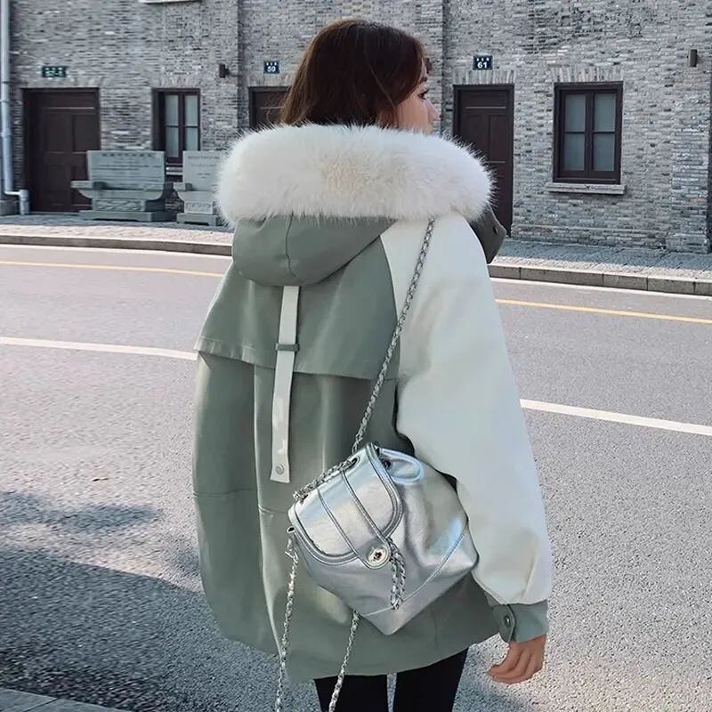 大活躍 デザイン 冬服 気質アップ 切り替え ダウンジャケット E-10047