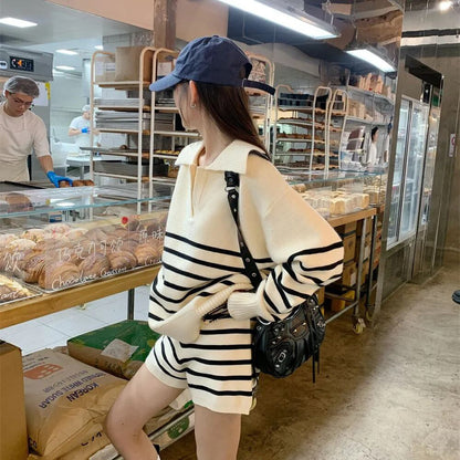 目を奪われる 切り替え スタイルアップ ジャケット＋ショートパンツ セットアップE-10916