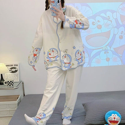 トップス+パンツセット パジャマ 組み合わせやすい E-6018