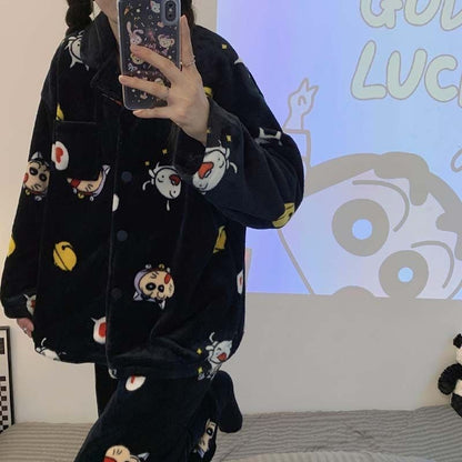 高級感トップス+パンツセット  パジャマ E-6013