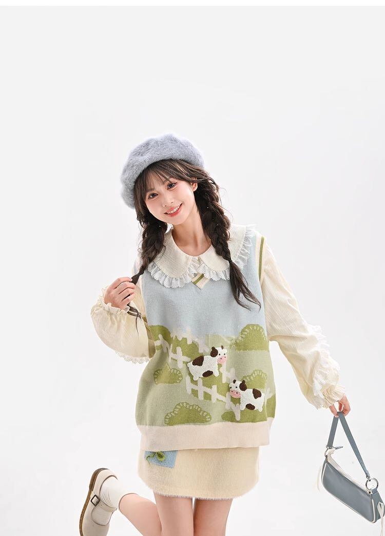 大人可愛い 美感いっぱい 好感度満載 チョッキ シャツE-10830