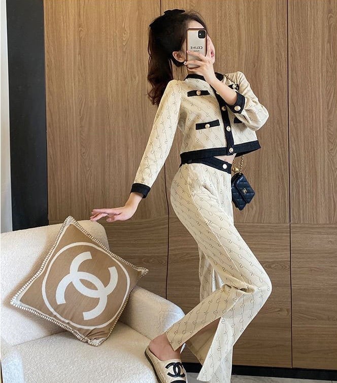 質感のいい おしゃれ度高め 好感度UP 着心地良い トップス+パンツセット E-10853