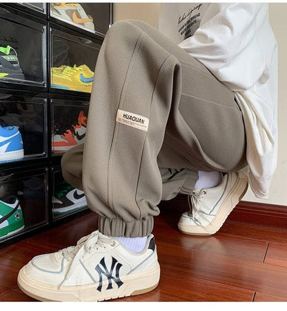 着?せロゴ裏起毛ジョガーパンツ3色あり   E-4466