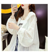 新商品 UVカット夏 長袖 薄手 透け感 日焼け止め ゆったり 全6色 シャツ ＜ins-4993＞