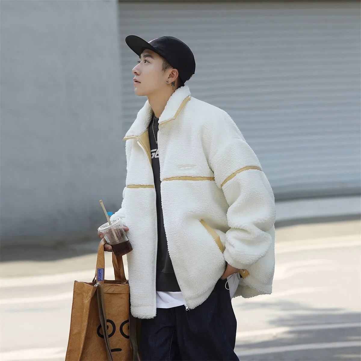 絶対欲しい 高級感 おすすめ 今季マストバイ 全2色 ボアジャケット男女兼用E-12537