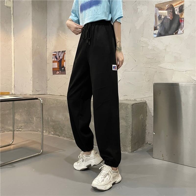 カジュアル 3色選択可 着心地抜群 ハイウエスト パンツ ボトムスE-3799