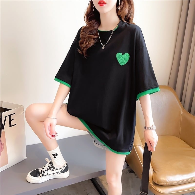 ファッション シンプル 3色選択可 切り替え Tシャツ カットソー＜ins-3070＞