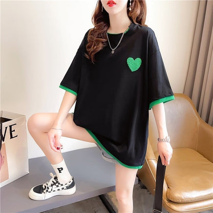 ファッション シンプル 3色選択可 切り替え Tシャツ カットソー＜ins-3070＞