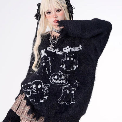 今季も大流行大人可愛い カジュアル スタイルアップ 2色選択ニットトップスE-10621