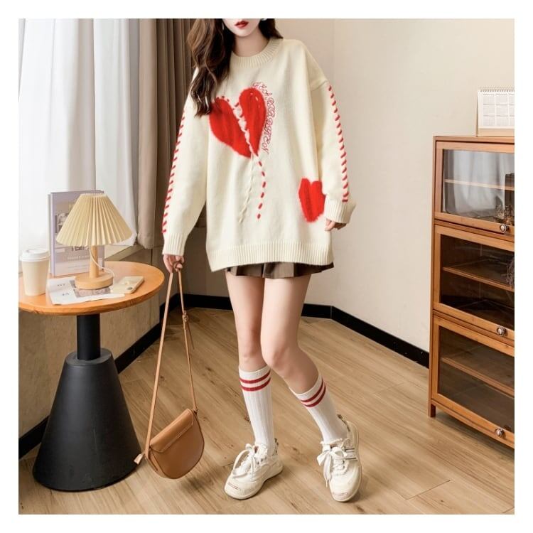 超人気  厚手 ゆったりニットセーターE-6057