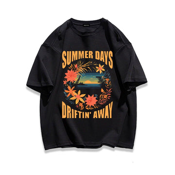 柔らかな肌触りで着心地も楽ちん アバンギャルド カジュアル プリント 全7色 半袖 Tシャツ E-9263