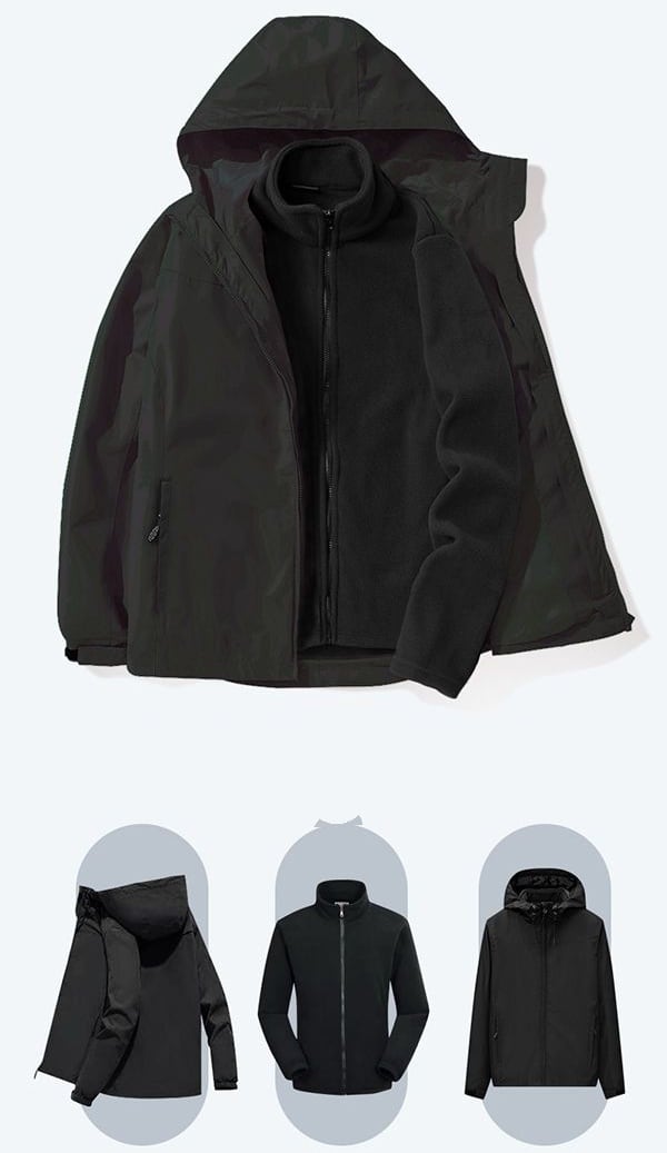 ファッション 冬服 防寒 暖かい 脱着可能ボアライナー付き 撥水加工男女兼用  3way  5色 マウンテンジャケット E-12919