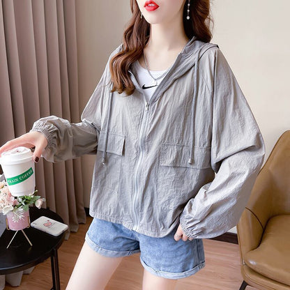 定番シンプル 簡潔 今季マストバイ カジュアル 日焼け対策 全2色 パーカー コートE-9110