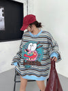 【裹起毛】オシャレデザイン  Eweet系可愛い スウェットE-10564