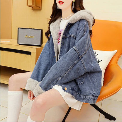 【裏起毛】大活躍 上質 ファッション 裏起毛暖かい デニムジャケットE-5713