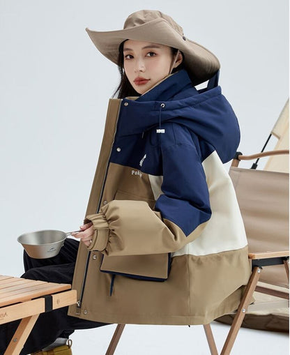 人気上昇中 高見えデザイン スタイルアップ効果抜群 切り替え 2色選択 ダウンジャケット E-9872