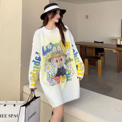 大人可愛い プラスベルベット デザイン性抜群 ニットE-10306