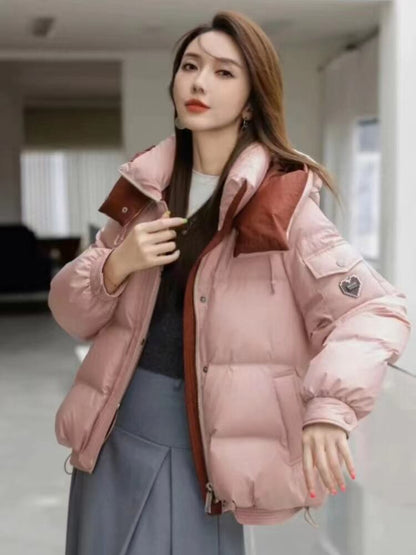 好感度UPファッション 3色選択 スタイルアップ フード付きジッパーコート E-10023