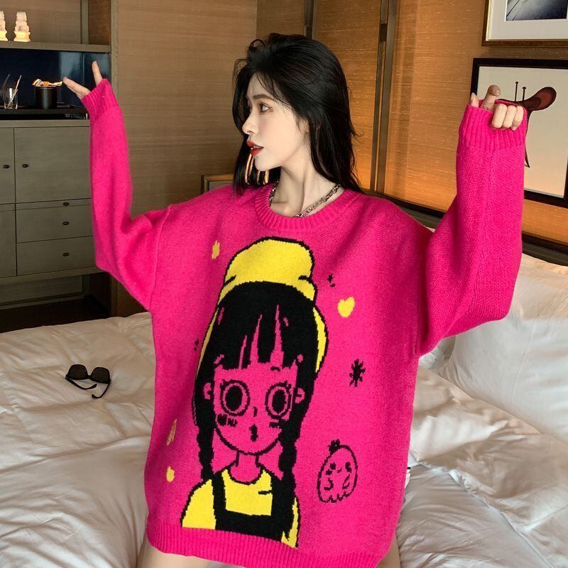 主役級の存在感！高見えデザイン  スタイルアップ ニットトップスE-9954