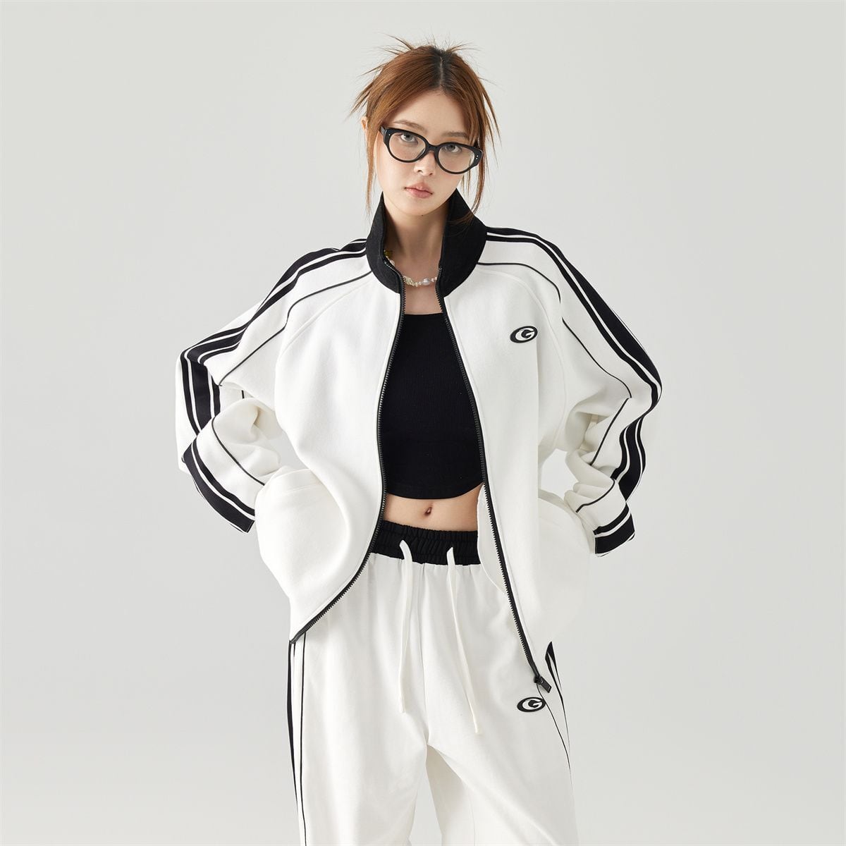 超人気商品 カジュアル 上下セット  ペアコーデ スポーツウェア 3色展開 ジャージ E-12630