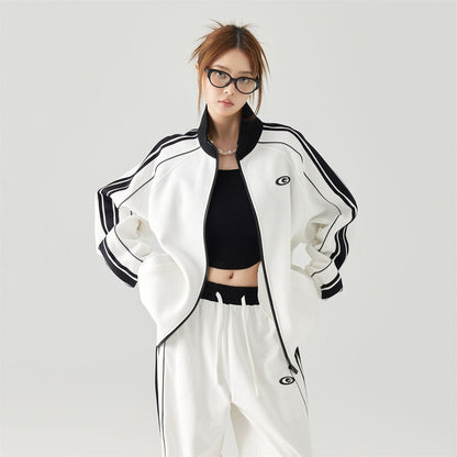 超人気商品 カジュアル 上下セット  ペアコーデ スポーツウェア 3色展開 ジャージ E-12630