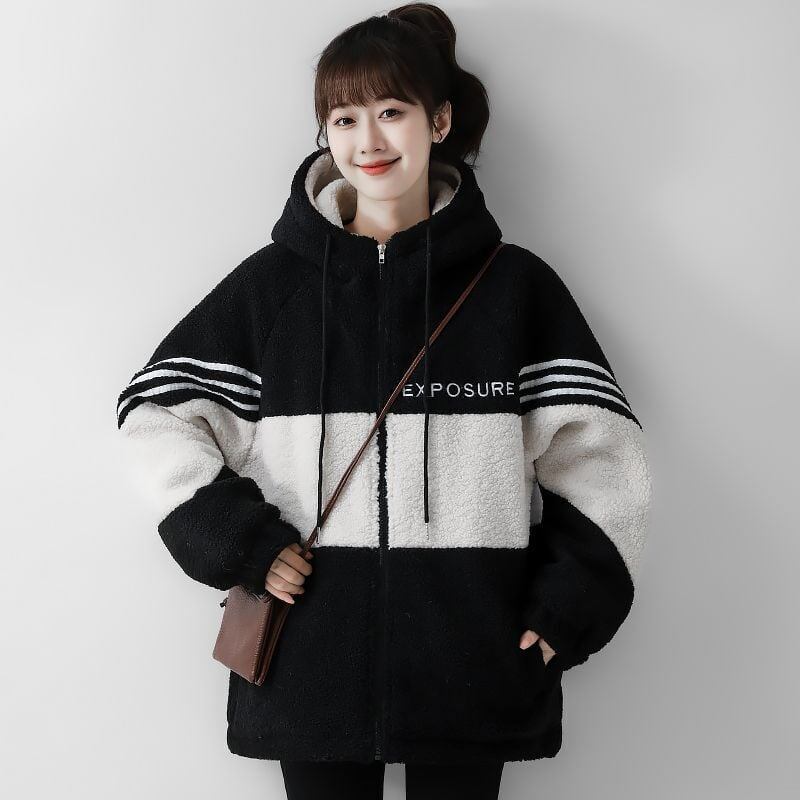 数量限定  カジュアル ファッションラムスキンコートE-5529