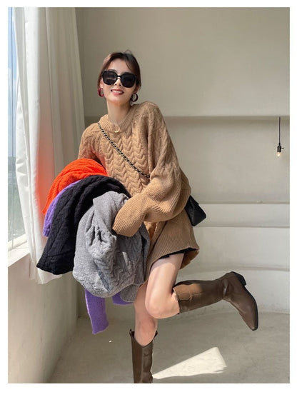 超人気 大人可愛い おしゃれ度高め 着心地良い カジュアル 4色選択 セーターE-12351