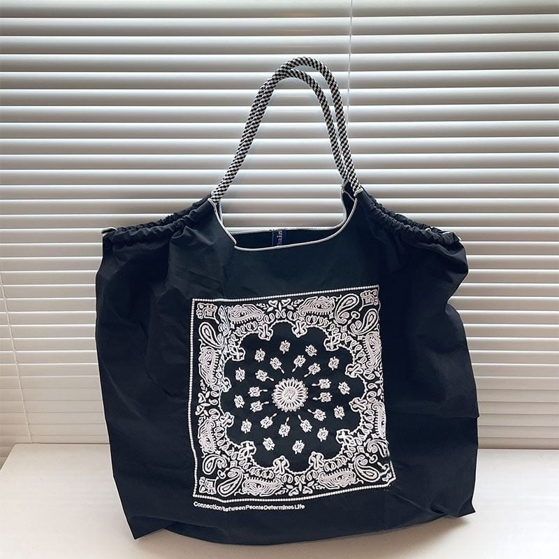 大好評  刺繍プリント  環境保護バッグ ショッピングバッグ<ins-5734>