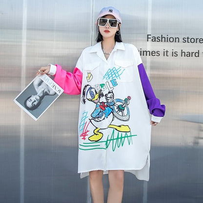 話題沸騰中！！！  アバンギャルドロングスタイル シャツE-5143