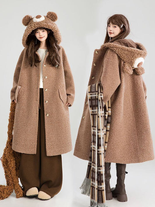 超人気 絶対流行 高級感溢れる 大人可愛い デザイン性抜群 ロングウールコートE-9948