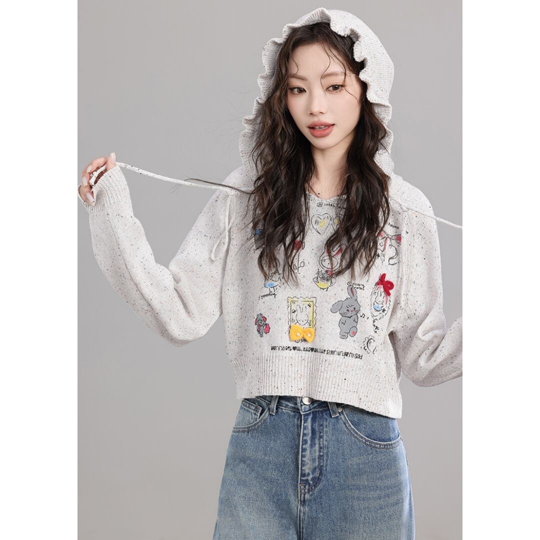 都市ファッショ オシャレデザイン 可愛い  スウェットiEf-10194