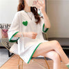 ファッション シンプル 3色選択可 切り替え Tシャツ カットソー＜ins-3070＞