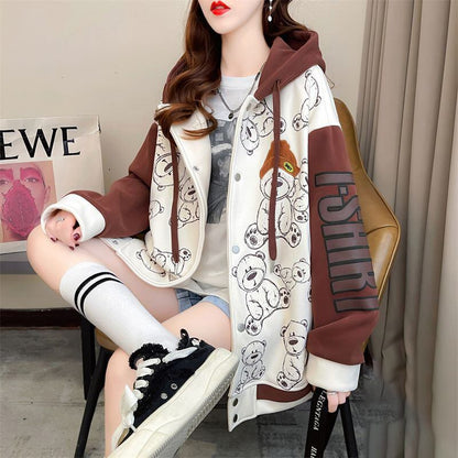 存在感抜群 スウェット トレンドアイテム 切り替え 裏起毛 2色選択 パーカー トップスE-9579