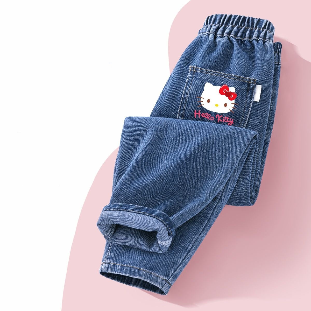 着回し力抜群 売り切れ必至 プラスベルベット 2色選択 デニム キッズ  パンツE-12302