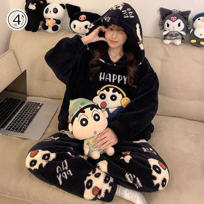 大人可愛い アバンギャルド デザイン性抜群 5種選択 トップス+パンツセット パジャマ 男女兼用E-9613