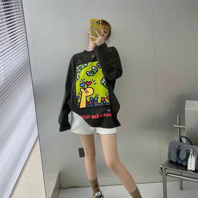 おすすめ Eweet系可愛い 美感いっぱい 2色選択 スウェットE-10406