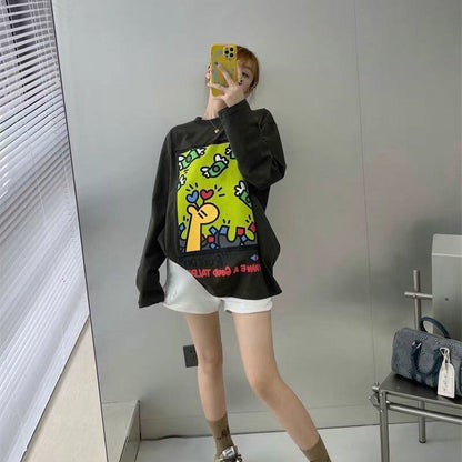 おすすめ Eweet系可愛い 美感いっぱい 2色選択 スウェットE-10406