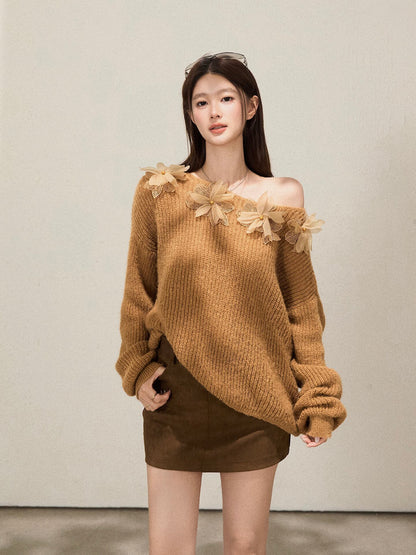 早い者勝ち 絶対欲しい 個性的なデザイン トレンドアイテム 2色選択 ニットセーター E-12191