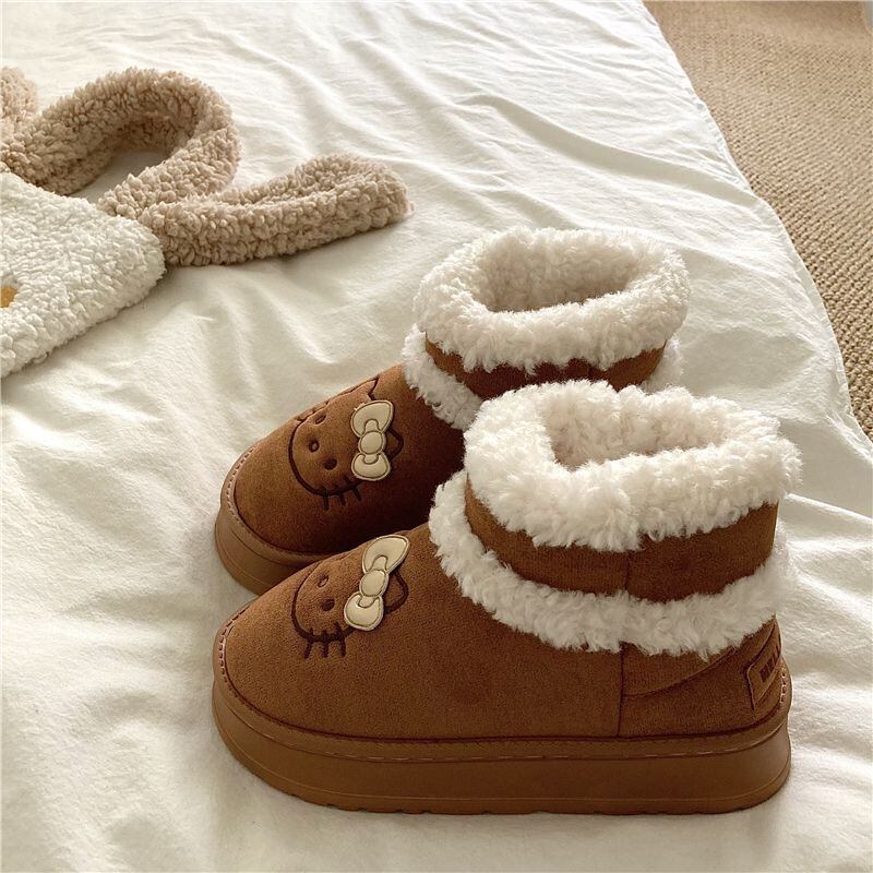 季節の単品 スノーブーツ Eweet系可愛い ファーシューズ レディース靴 2色選択可 E-10657