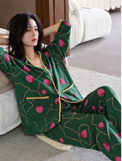 スタイルアップ 肌触り抜群 デザイン性抜群 パジャマ ルームウェア E-9485