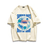 柔らかな肌触りで着心地も楽ちん アバンギャルド カジュアル プリント 全7色 半袖 Tシャツ E-9263
