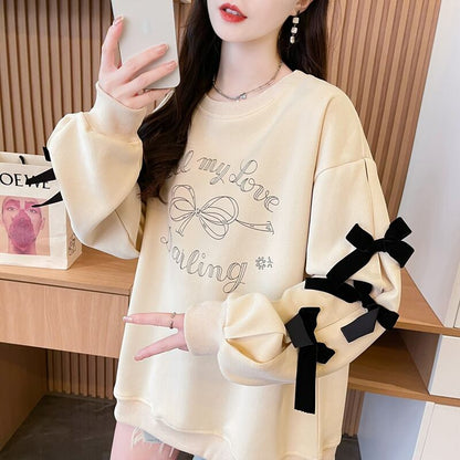 目を奪われる キュート 美人度アップ リボン 全2色 パーカーE-9631