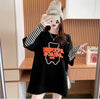 絶対流行 カジュアル アバンギャルド レイヤード風 プリント全3色 TシャツE-9587