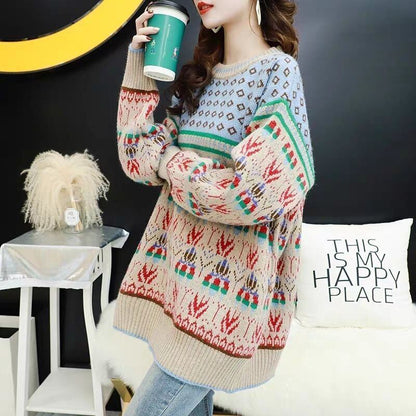 都市ファッショ オシャレ デザイン   スタイルアップ  カジュアル ニットトップスiEf-10670